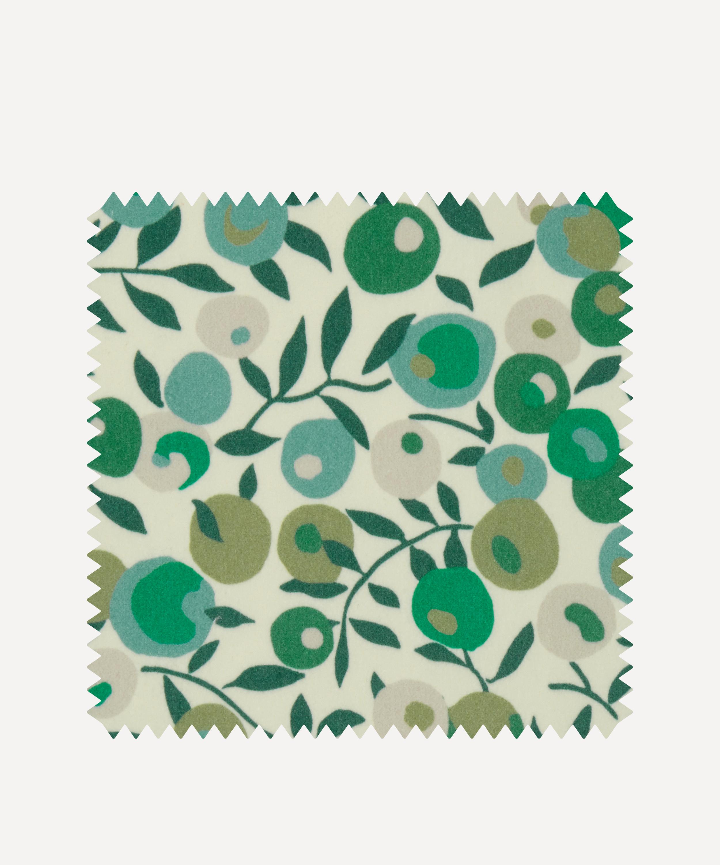 Liberty Interiors - Fabric Swatch - Wiltshire Blossom Wellington Velvet in Jade