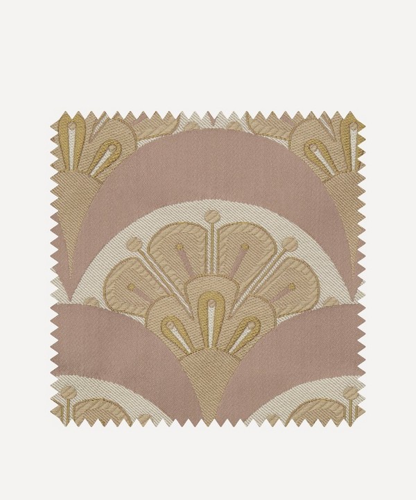 Liberty Interiors - Fabric Swatch - Deco Scallop Multi Jacquard in Lacquer image number null