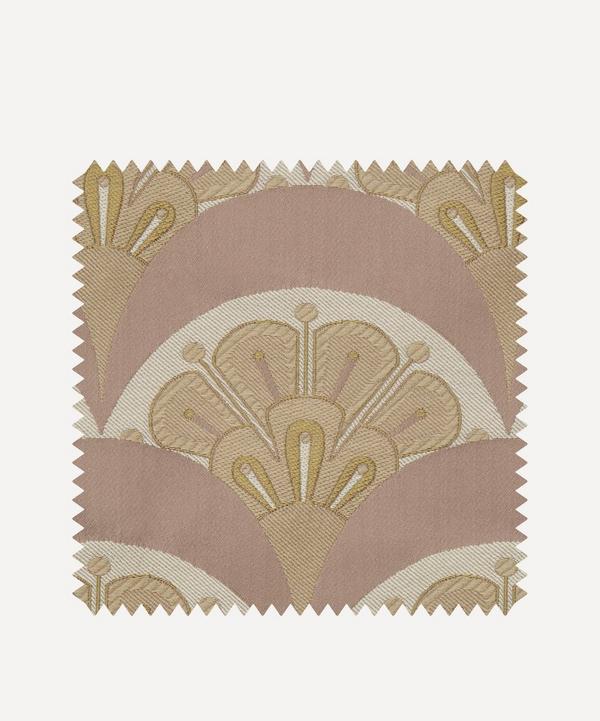 Liberty Interiors - Fabric Swatch - Deco Scallop Multi Jacquard in Lacquer image number null