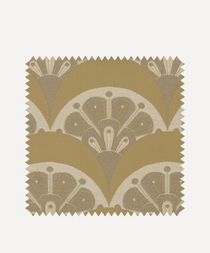 Liberty Interiors - Fabric Swatch - Deco Scallop Multi Jacquard in Lichen image number 0