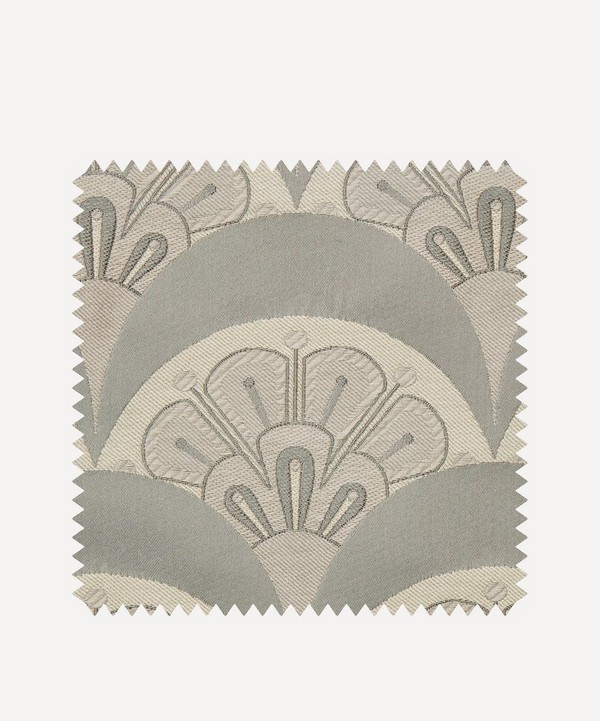 Liberty Interiors - Fabric Swatch - Deco Scallop Multi Jacquard in Pewter image number 0