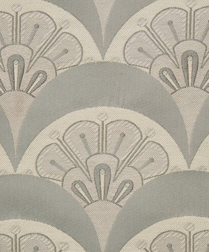 Liberty Interiors - Fabric Swatch - Deco Scallop Multi Jacquard in Pewter image number 1