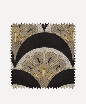 Liberty Interiors - Fabric Swatch - Deco Scallop Multi Jacquard in Pewter Dark image number 0