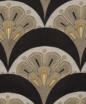 Liberty Interiors - Fabric Swatch - Deco Scallop Multi Jacquard in Pewter Dark image number 1