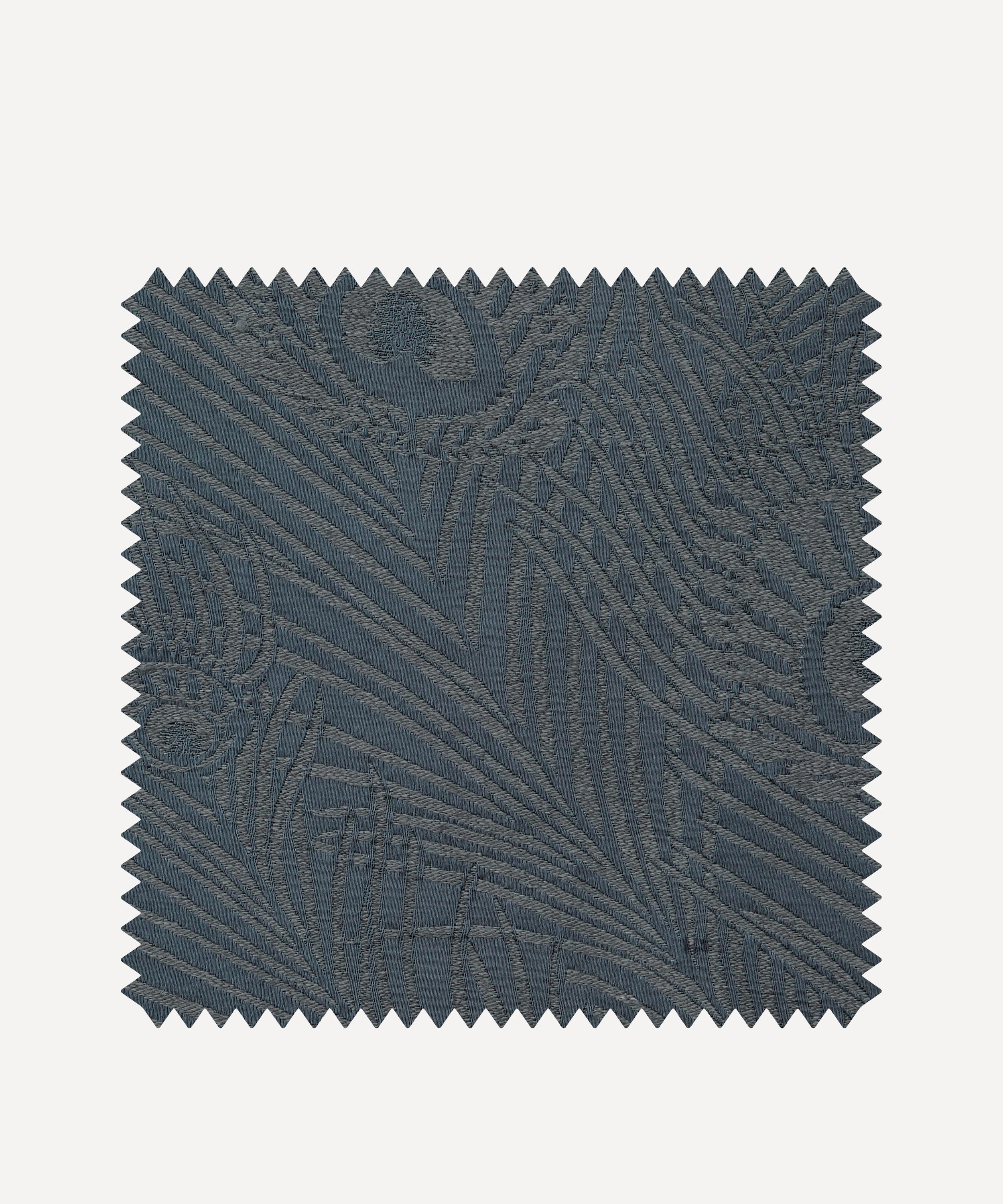 Liberty Interiors - Fabric Swatch - Hera Plume Dyed Jacquard in Pewter Blue image number 0