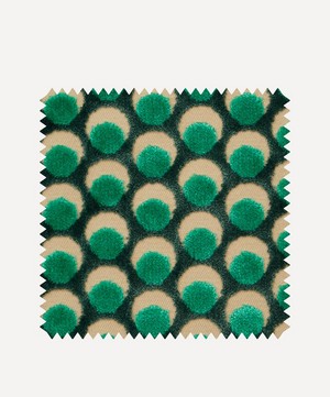 Liberty Interiors - Fabric Swatch - Ottoman Spot Cut Velvet in Jade image number 0