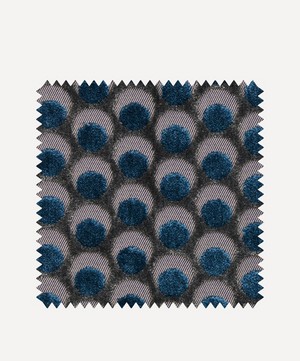 Liberty Interiors - Fabric Swatch - Ottoman Spot Cut Velvet in Lapis image number 0