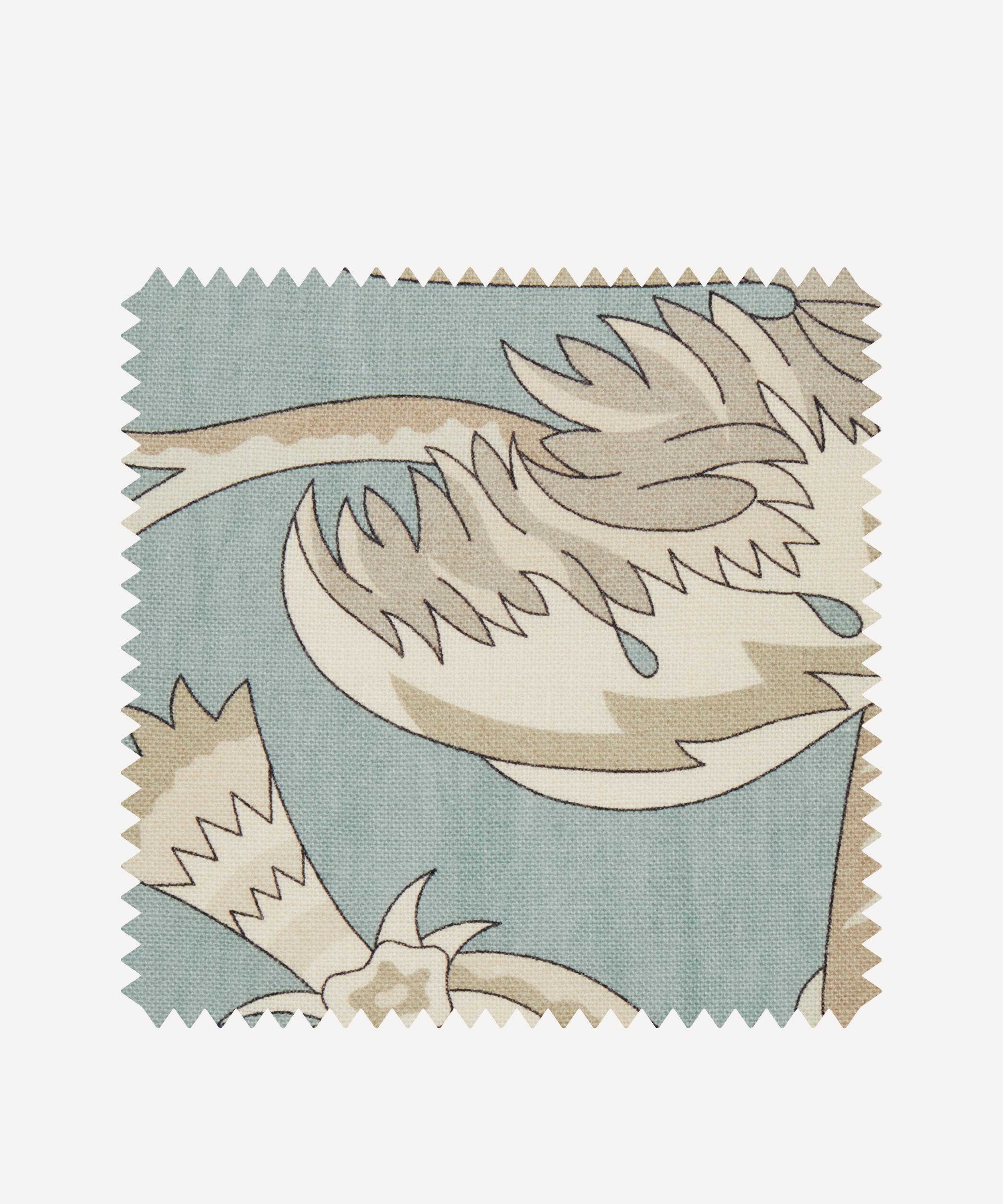 Liberty Interiors - Fabric Swatch - Palampore Trail Landsdowne Linen in Lichen