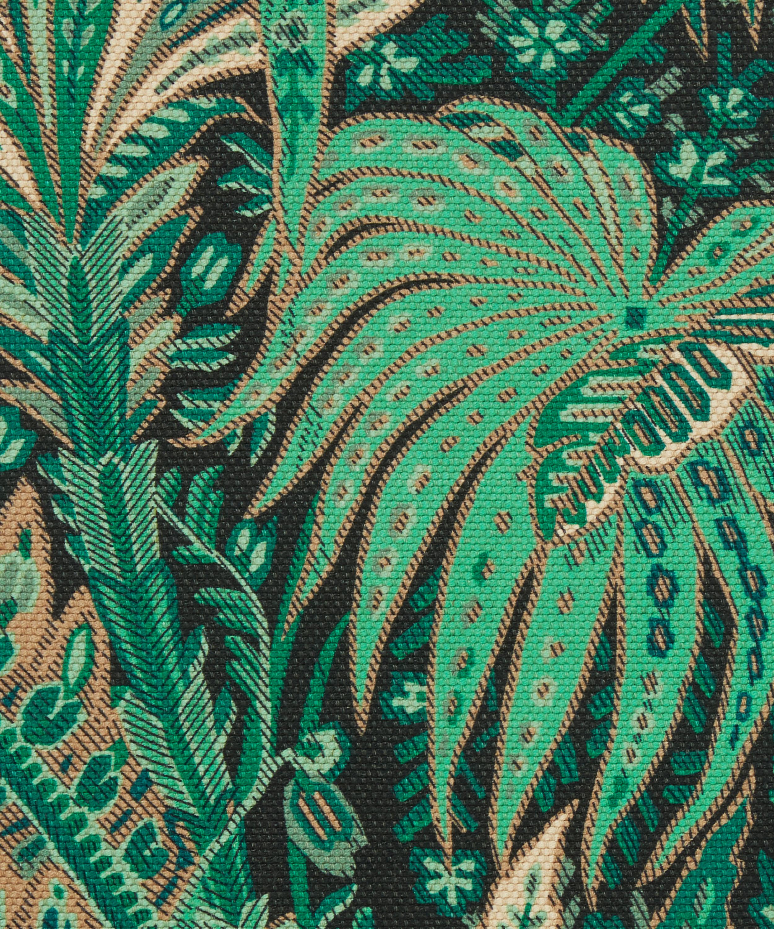 Liberty Interiors - Fabric Swatch - Persian Voyage Amersham Linen-Blend in Jade image number 1