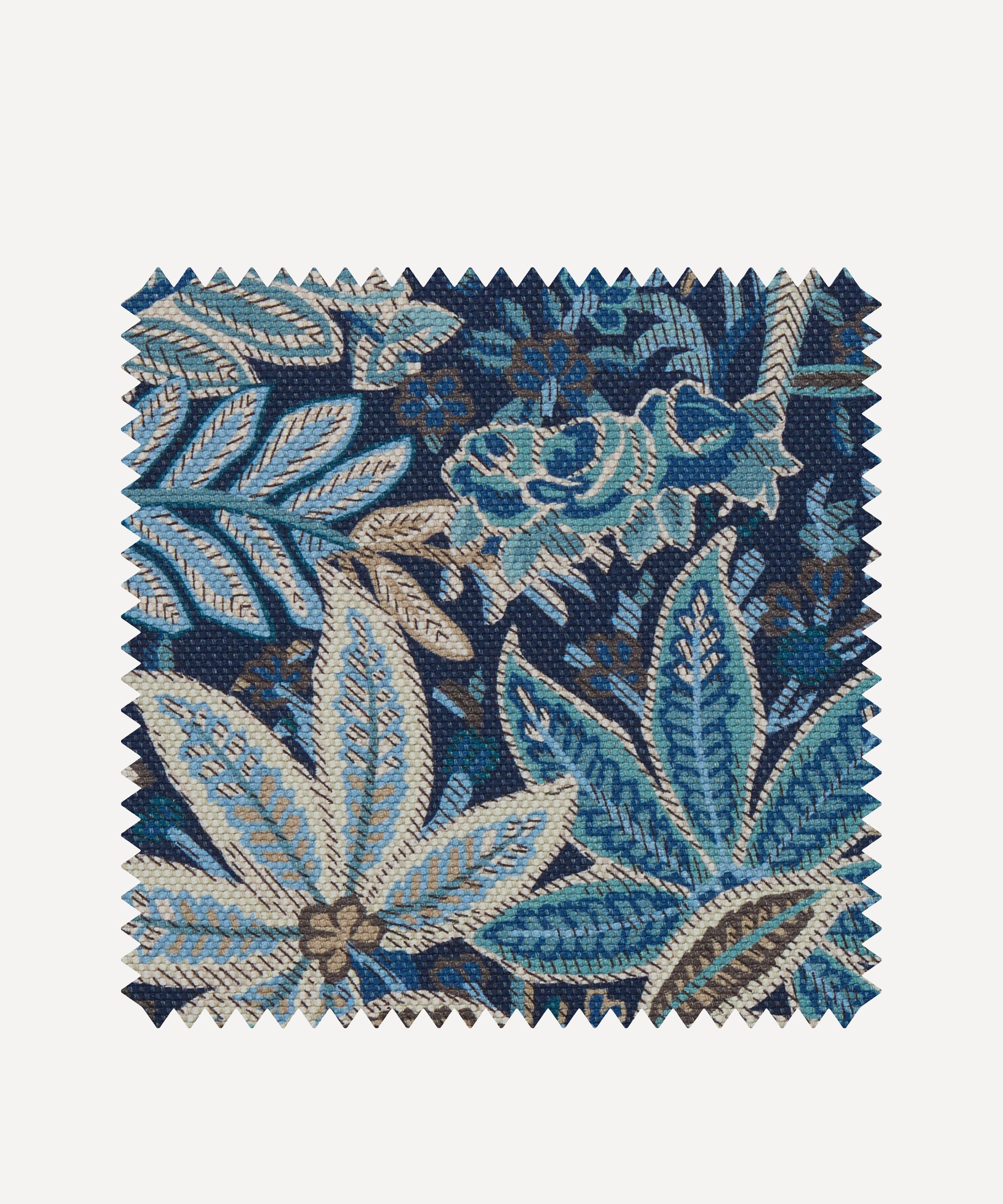 Liberty Interiors - Fabric Swatch - Persian Voyage Amersham Linen-Blend in Lapis image number 0