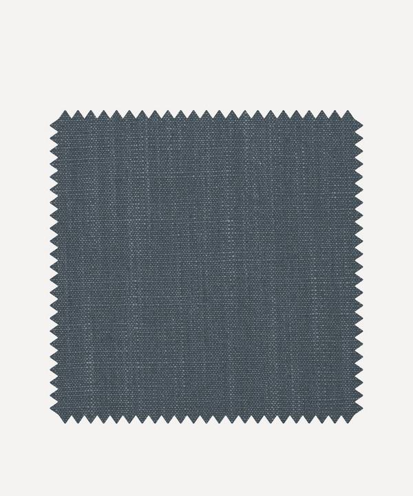 Liberty Interiors - Fabric Swatch - Plain Lustre Linen in Pewter Blue