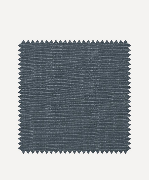Liberty Interiors - Fabric Swatch - Plain Lustre Linen in Pewter Blue image number null