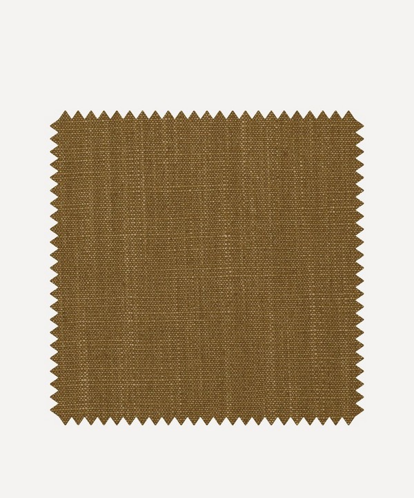 Liberty Interiors - Fabric Swatch - Plain Lustre Linen in Tobacco image number null