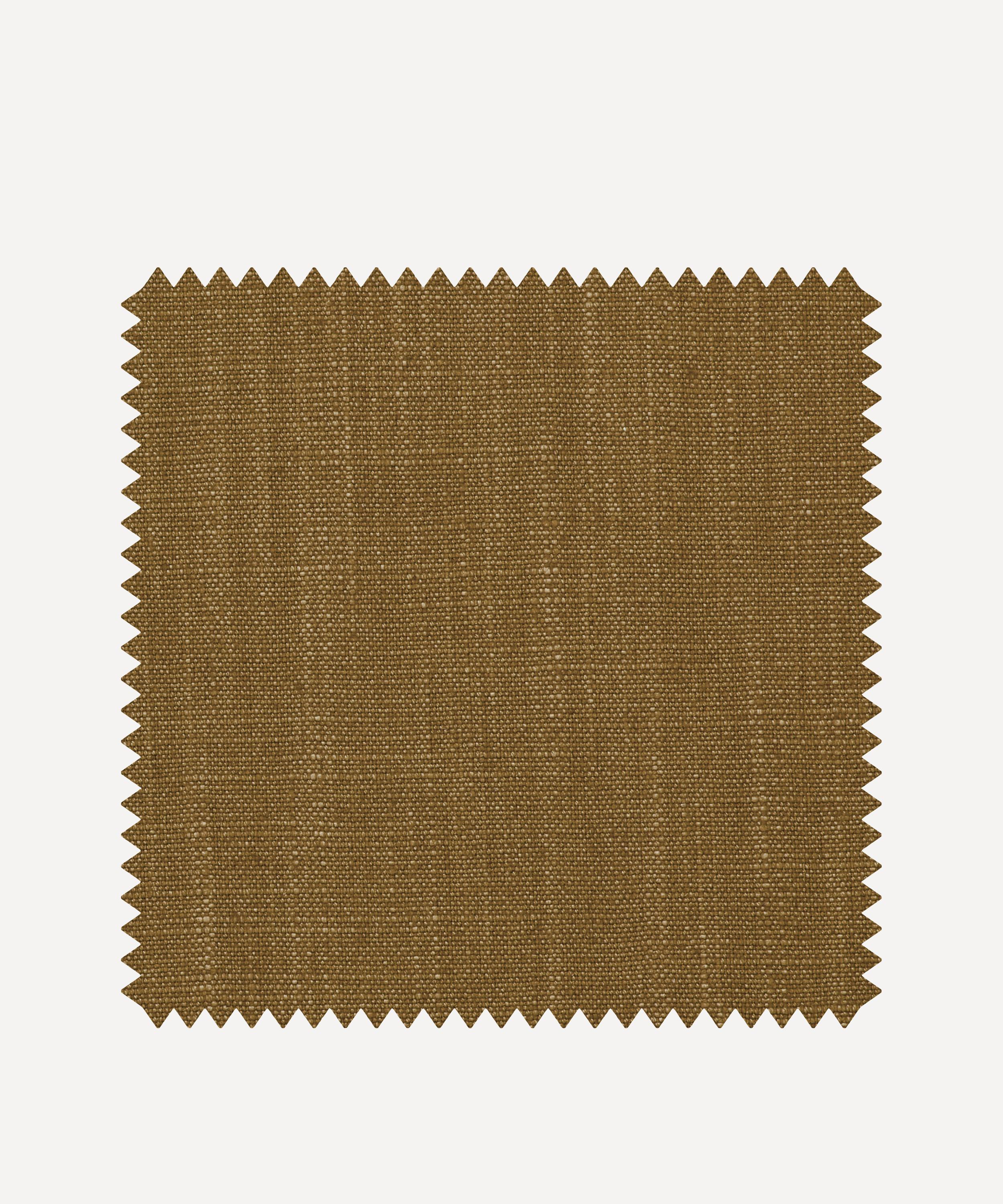 Liberty Interiors - Fabric Swatch - Plain Lustre Linen in Tobacco image number 0