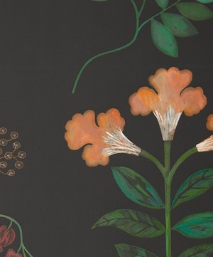 Botanical Stripe Wallpaper in Jade