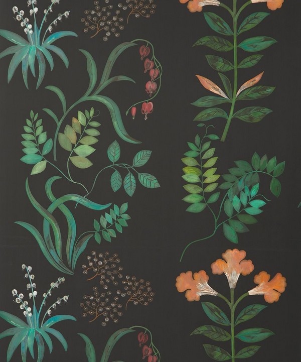 Liberty Interiors - Botanical Stripe Wallpaper in Jade image number 3