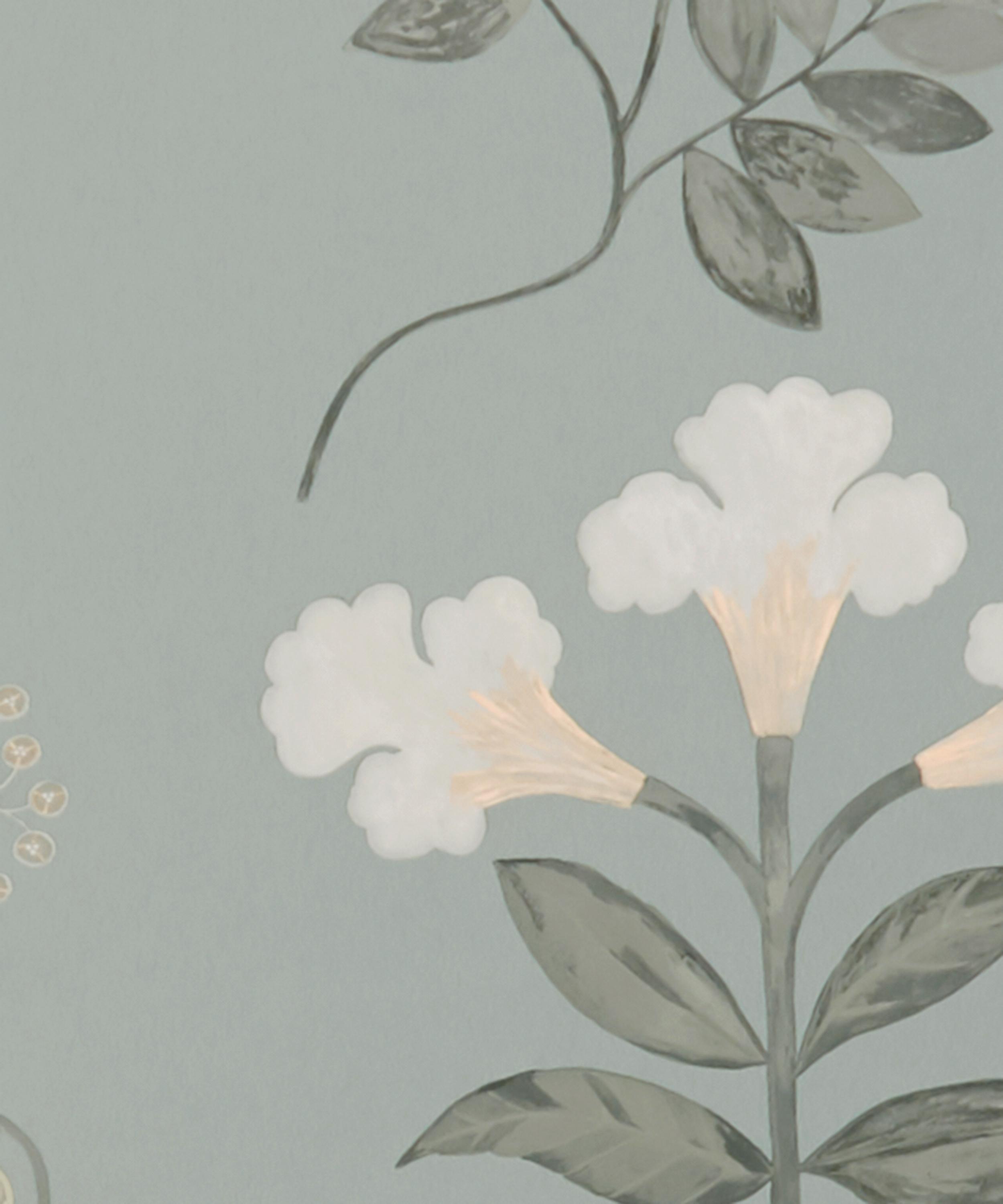 Liberty Interiors - Botanical Stripe Wallpaper in Pewter