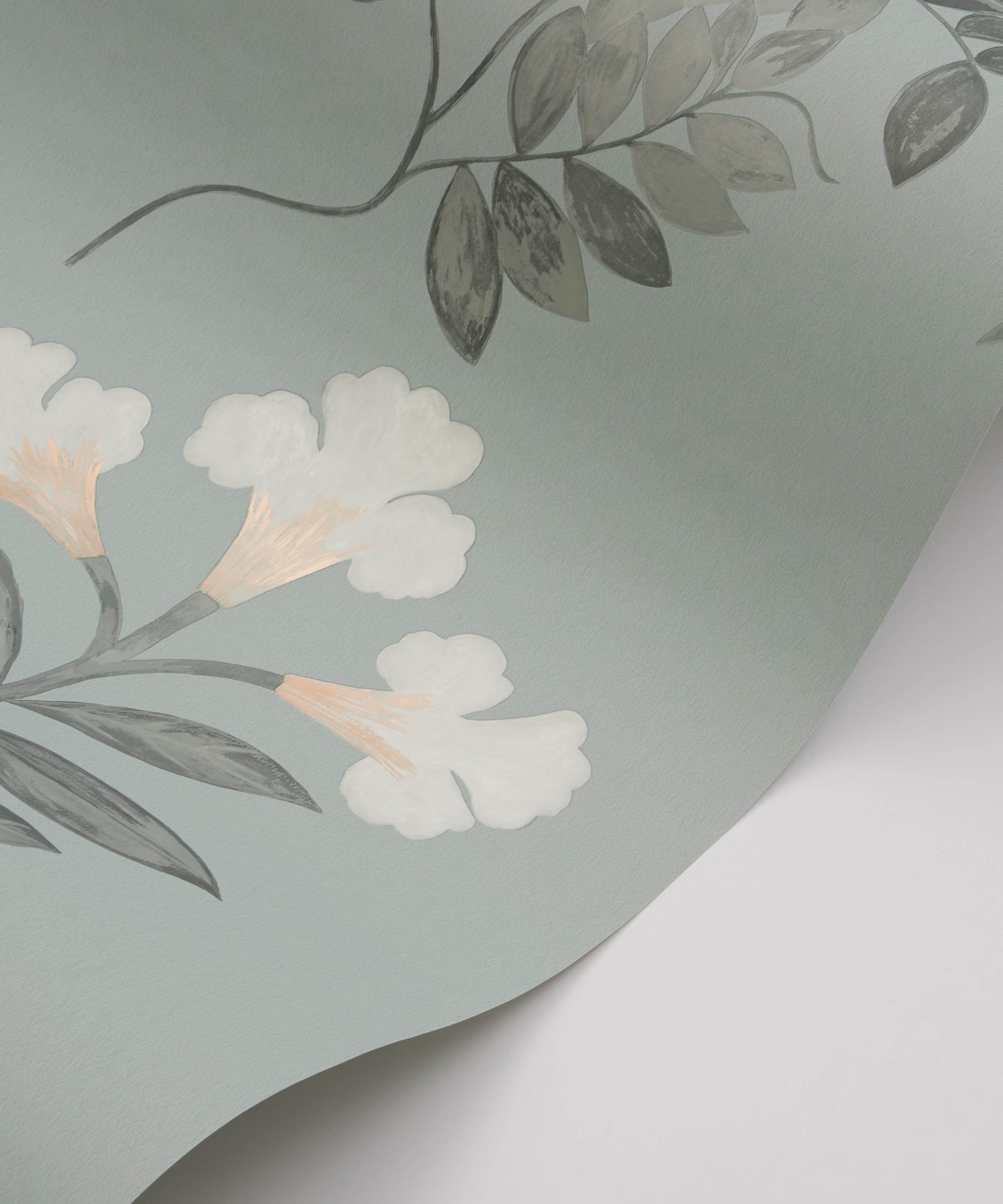 Liberty Interiors - Botanical Stripe Wallpaper in Pewter image number 1