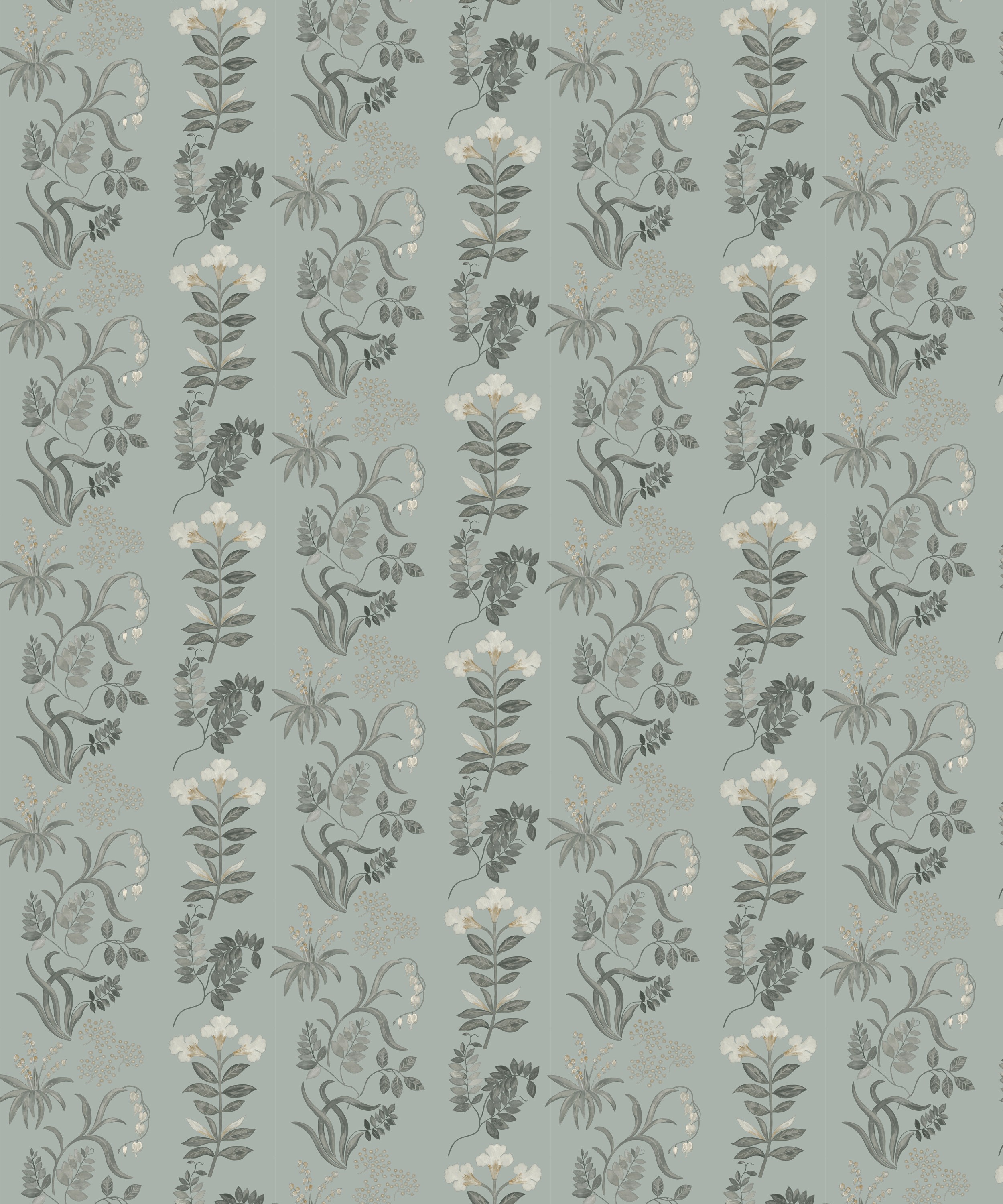 Liberty Interiors - Botanical Stripe Wallpaper in Pewter image number 4