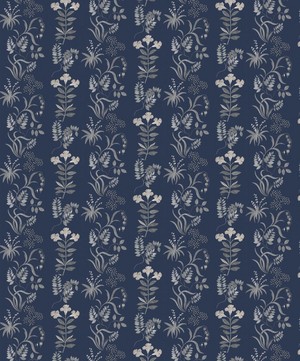 Liberty Interiors - Botanical Stripe Wallpaper in Pewter Blue image number 5