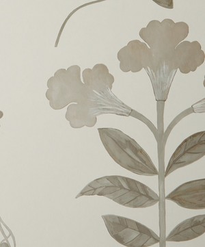 Liberty Interiors - Botanical Stripe Wallpaper in Pewter White image number 0