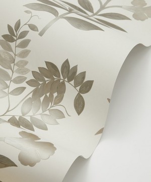 Liberty Interiors - Botanical Stripe Wallpaper in Pewter White image number 1