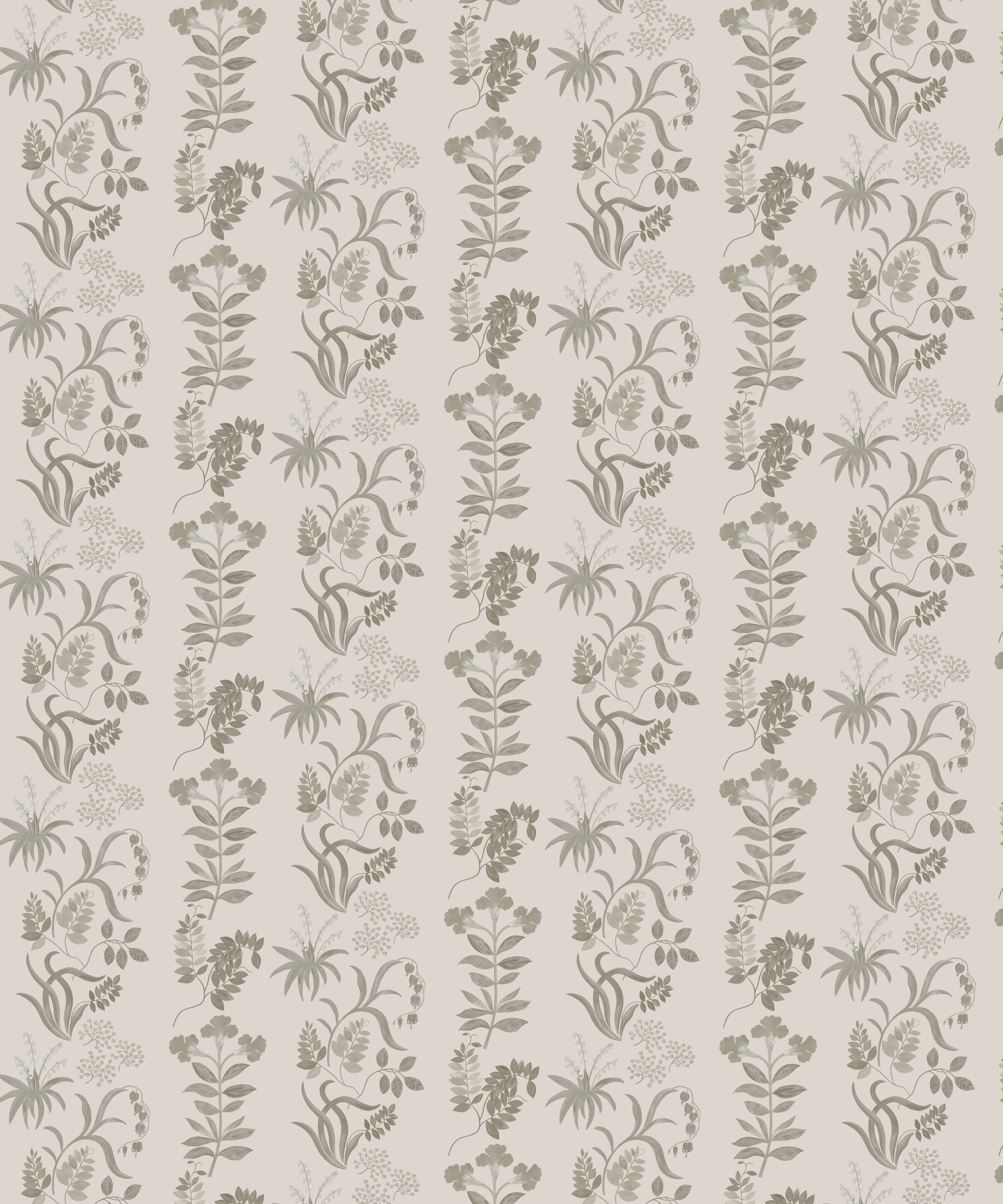 Liberty Interiors - Botanical Stripe Wallpaper in Pewter White image number 4