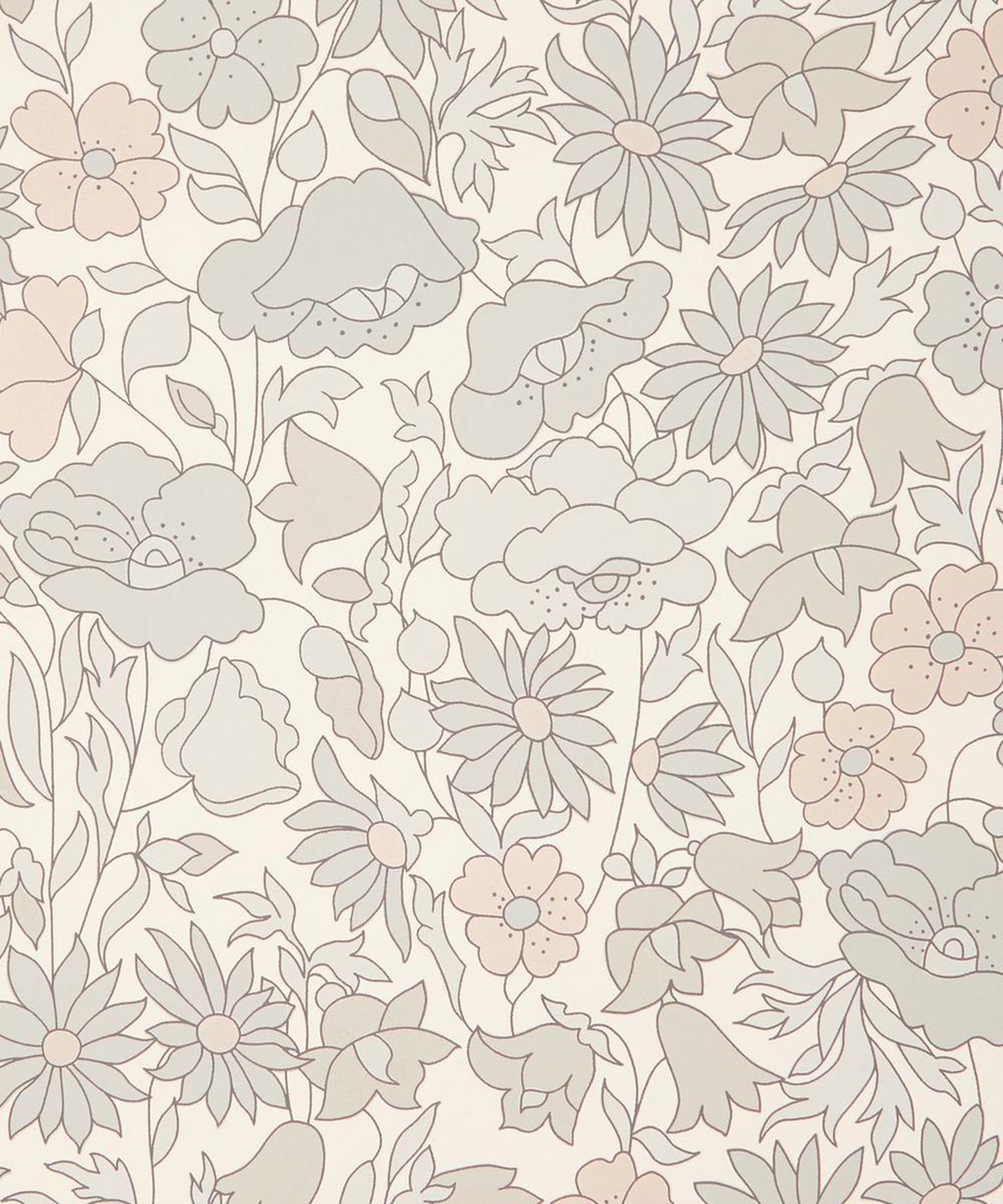 Liberty Interiors - Poppy Meadowfield Wallpaper in Pewter image number 0