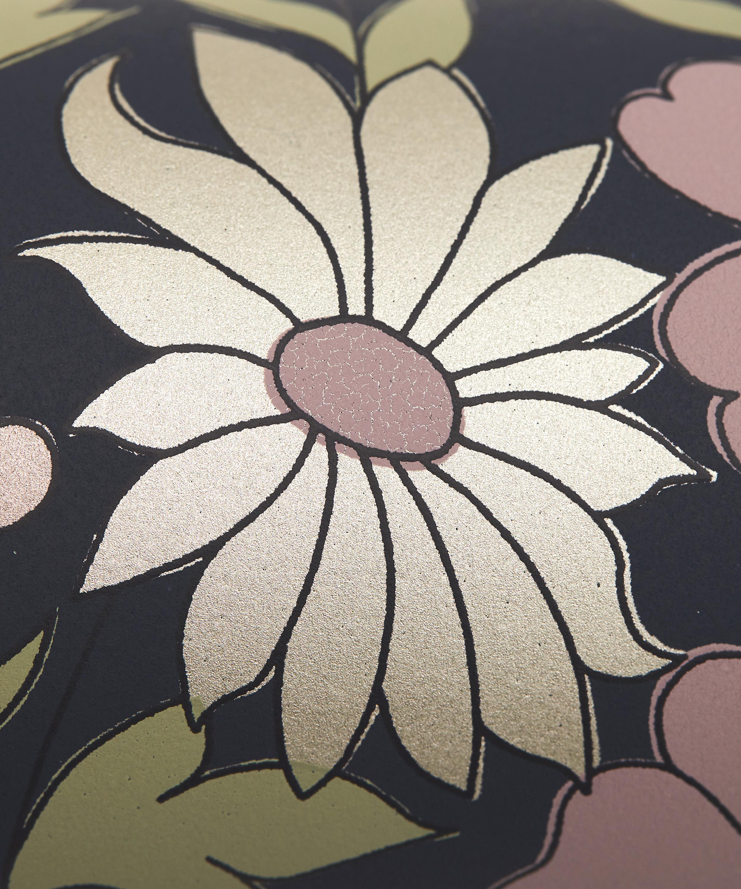 Liberty Interiors - Poppy Meadowfield Wallpaper in Pewter Blue image number 4