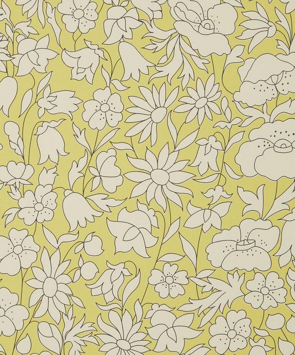 Liberty Interiors - Poppy Meadow Wallpaper in Fennel image number null