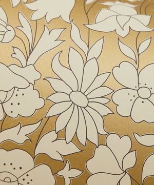 Liberty Interiors - Poppy Meadow Wallpaper in Pewter Gold image number 3