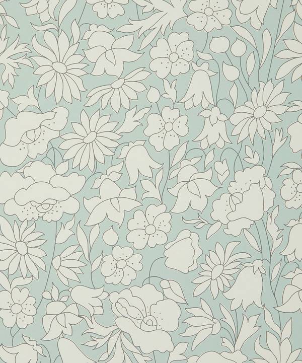 Liberty Interiors - Poppy Meadow Wallpaper in Salvia
