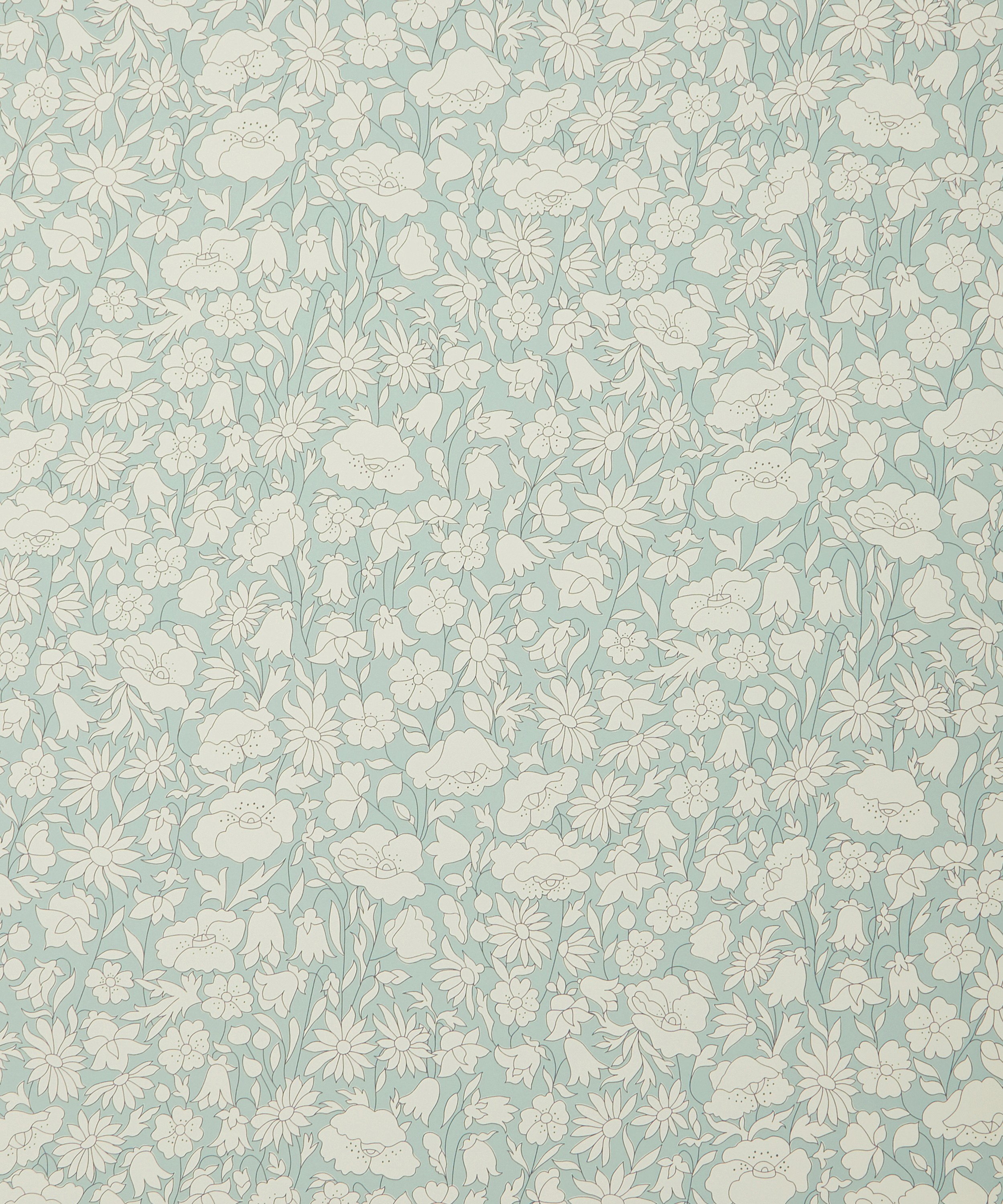 Liberty Interiors - Poppy Meadow Wallpaper in Salvia image number 2
