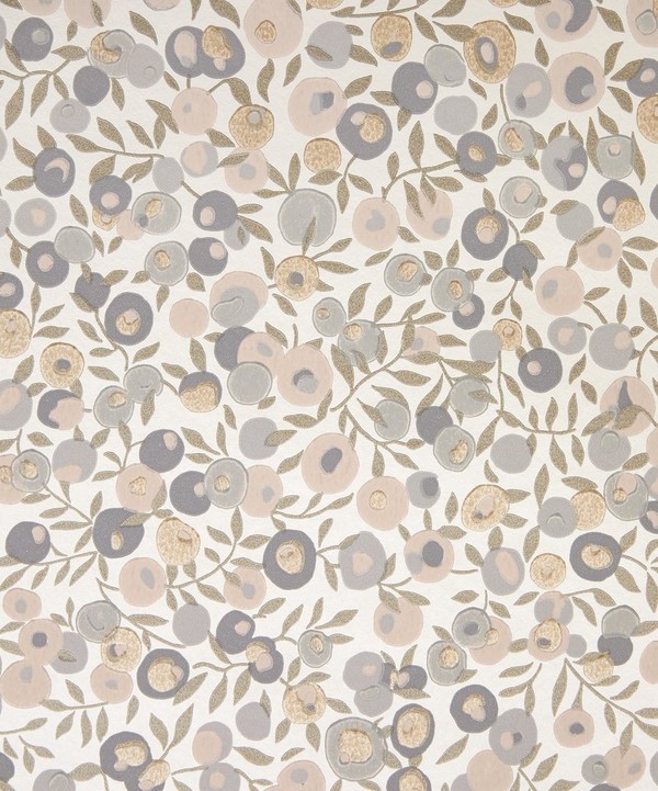Liberty Interiors - Wiltshire Blossom Wallpaper in Pewter Gold