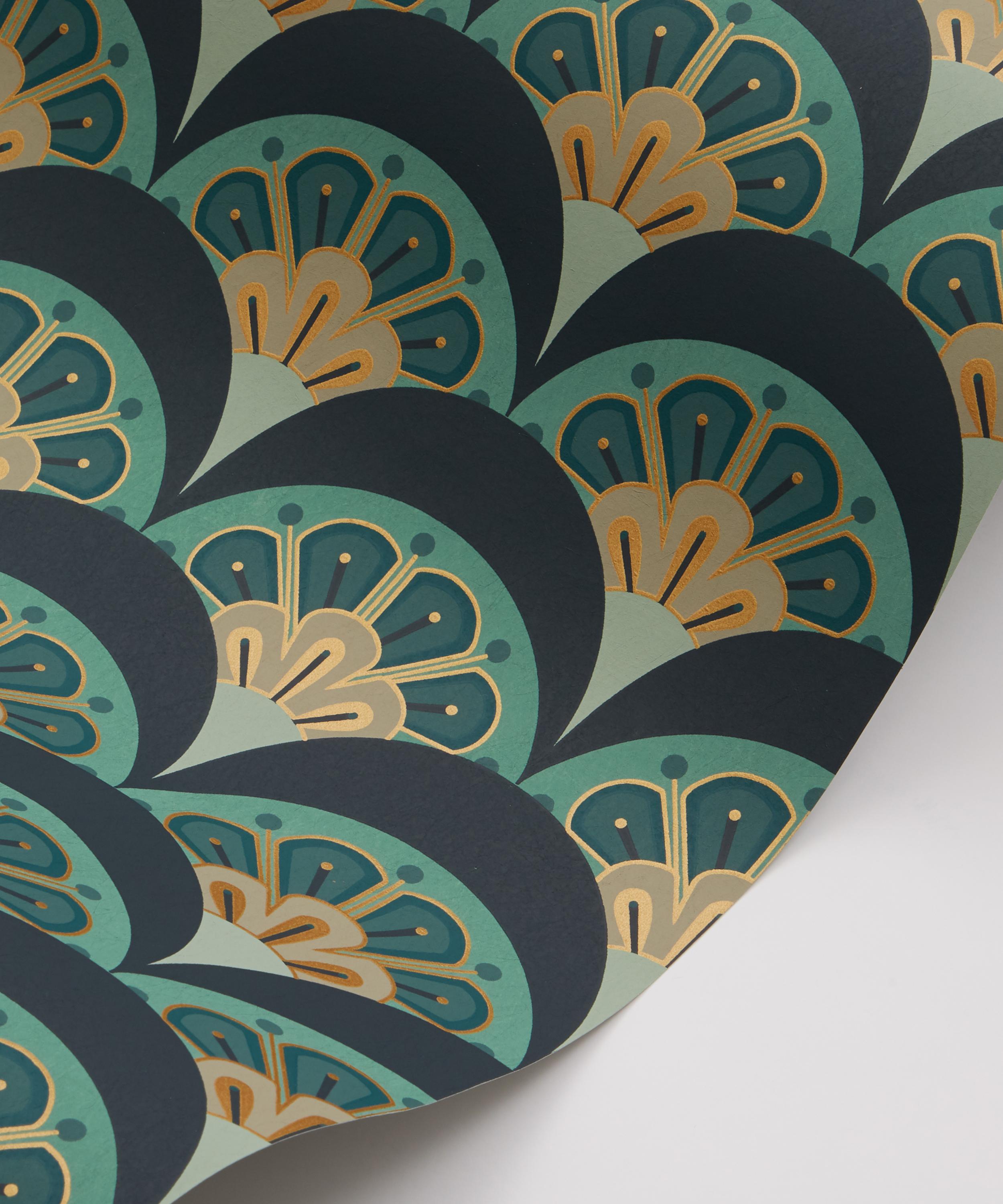 Liberty Interiors - Deco Scallop Wallpaper in Jade image number 1