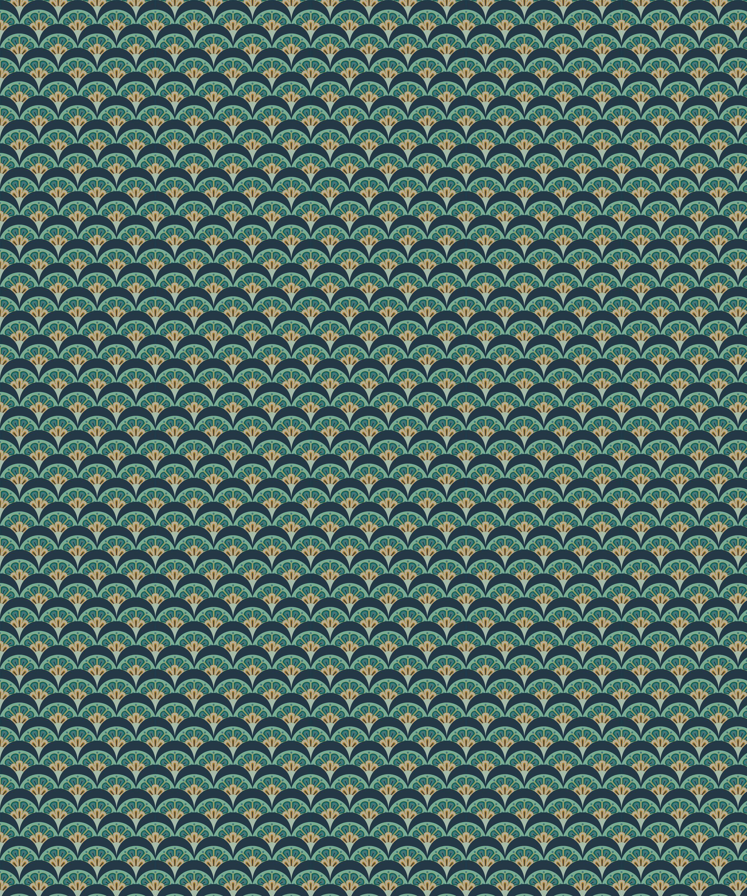 Liberty Interiors - Deco Scallop Wallpaper in Jade image number 4