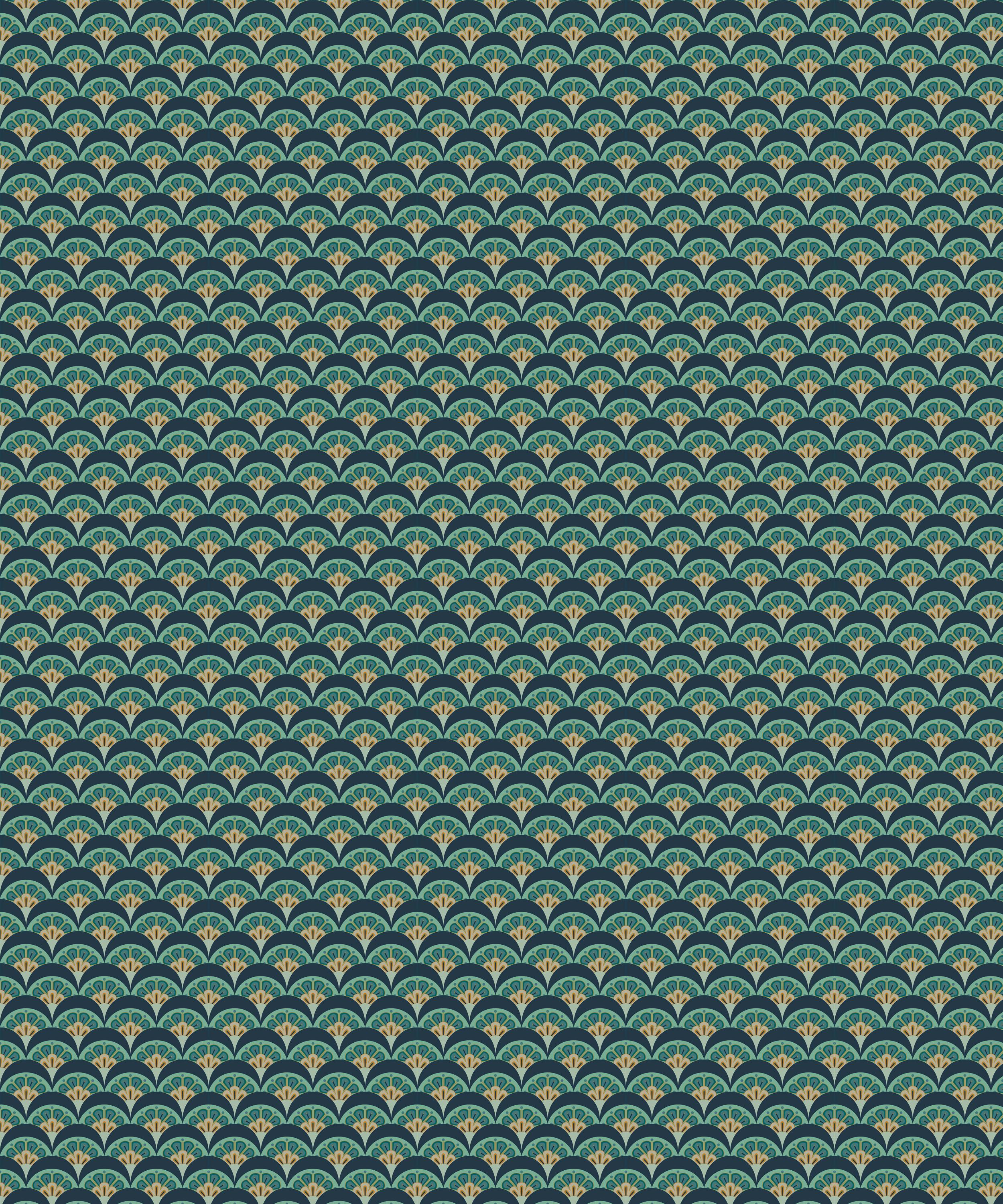 Liberty Interiors - Deco Scallop Wallpaper in Jade image number 4