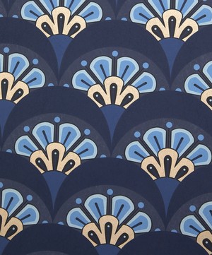 Liberty Interiors - Deco Scallop Wallpaper in Lapis image number 0