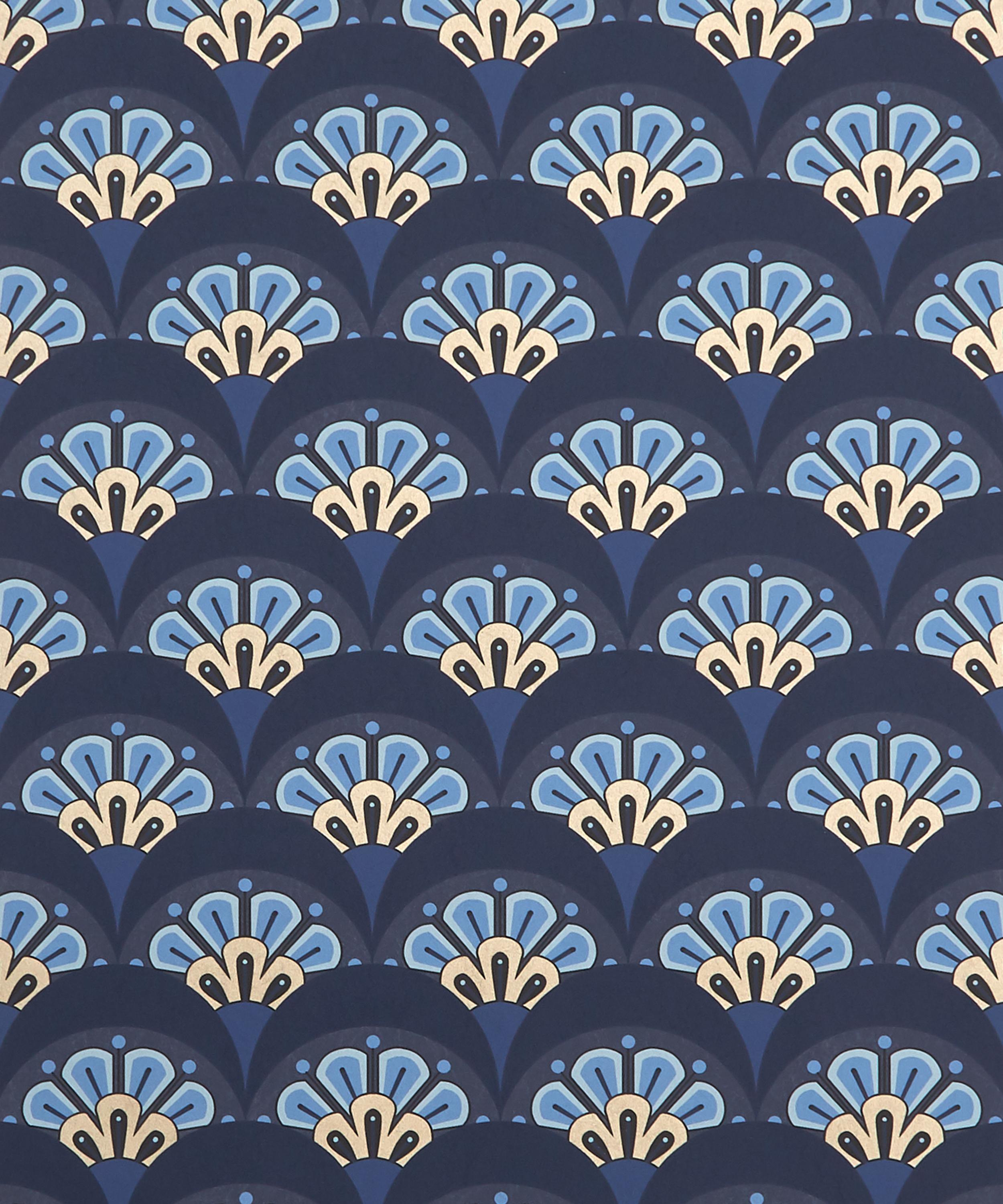 Liberty Interiors - Deco Scallop Wallpaper in Lapis image number 3