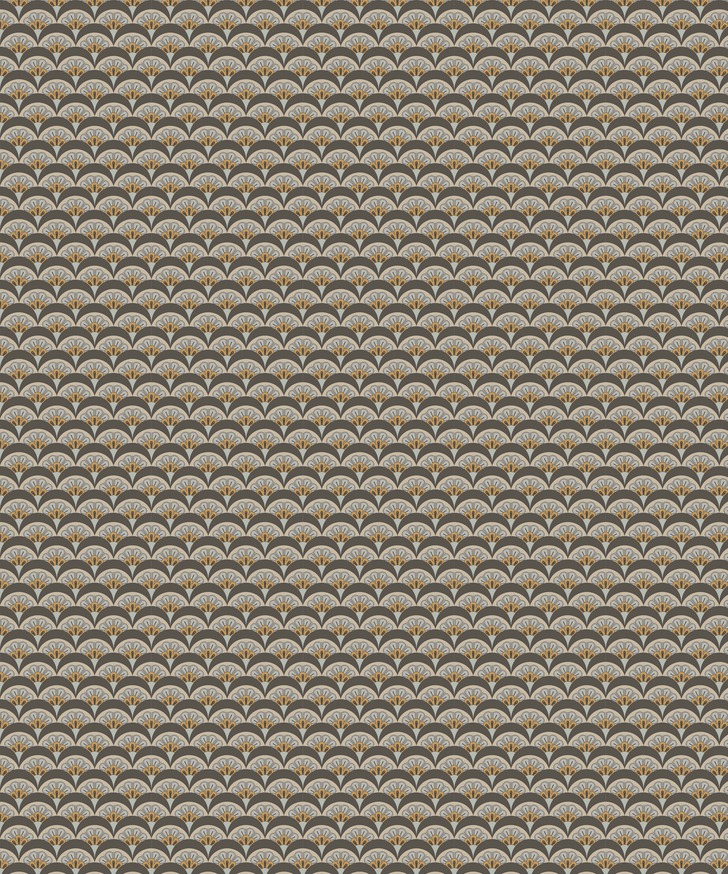 Liberty Interiors - Deco Scallop Wallpaper in Pewter image number 4