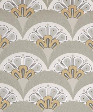 Liberty Interiors - Deco Scallop Wallpaper in Pewter White image number 0
