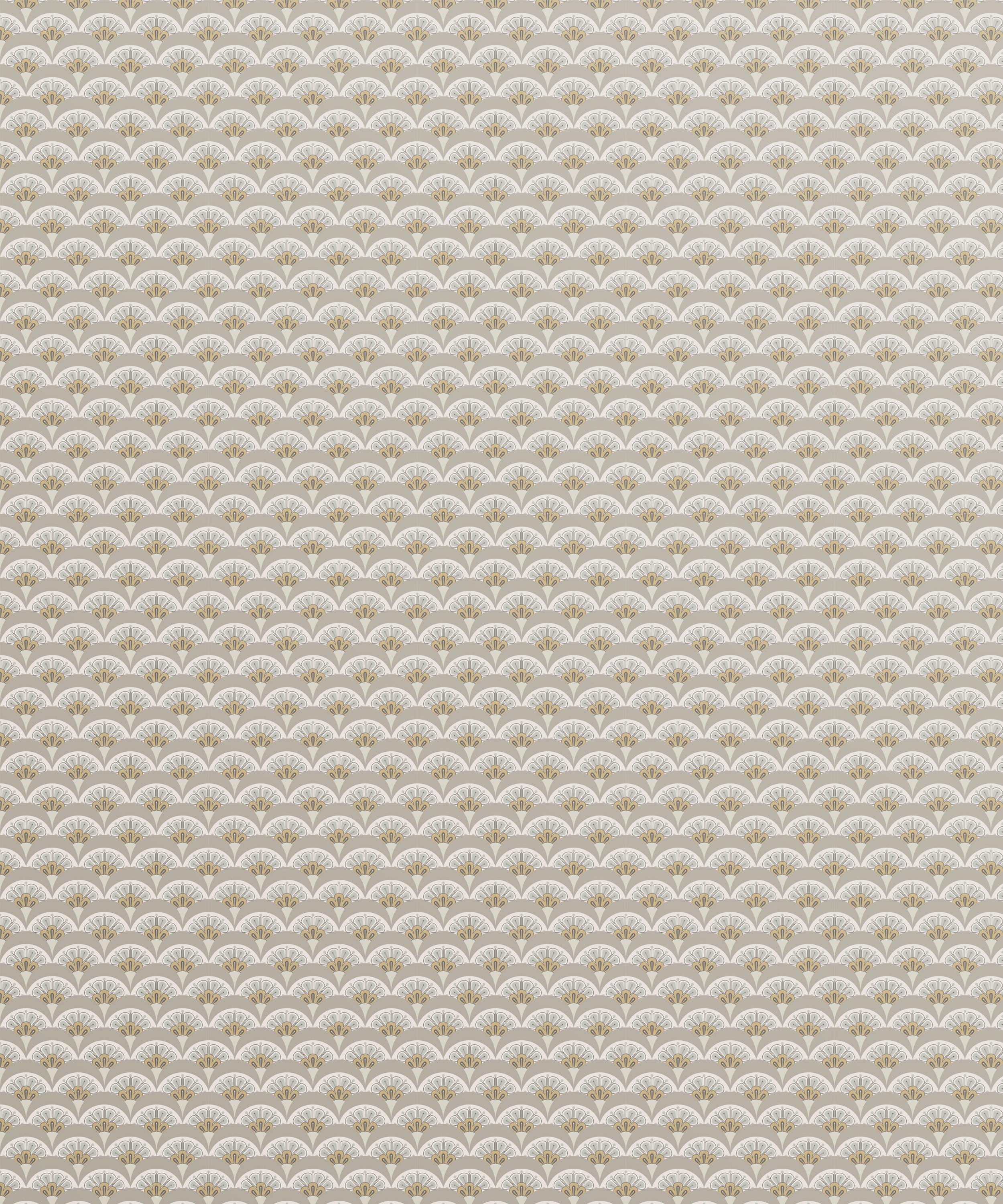 Liberty Interiors - Deco Scallop Wallpaper in Pewter White image number 4