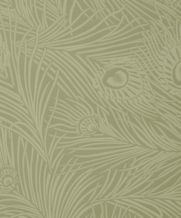 Liberty Interiors - Hera Plume Wallpaper in Lichen image number null