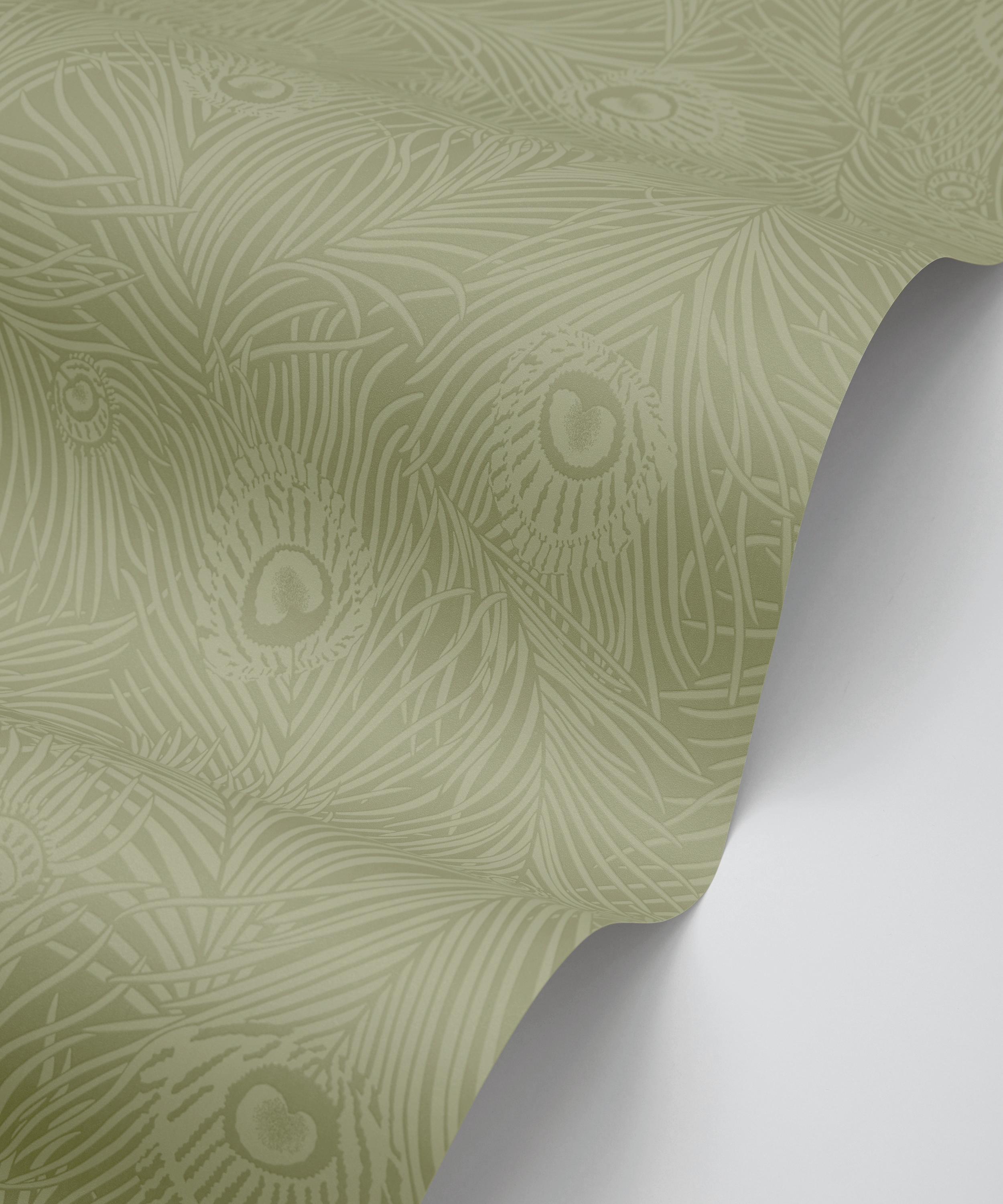 Liberty Interiors - Hera Plume Wallpaper in Lichen image number 1