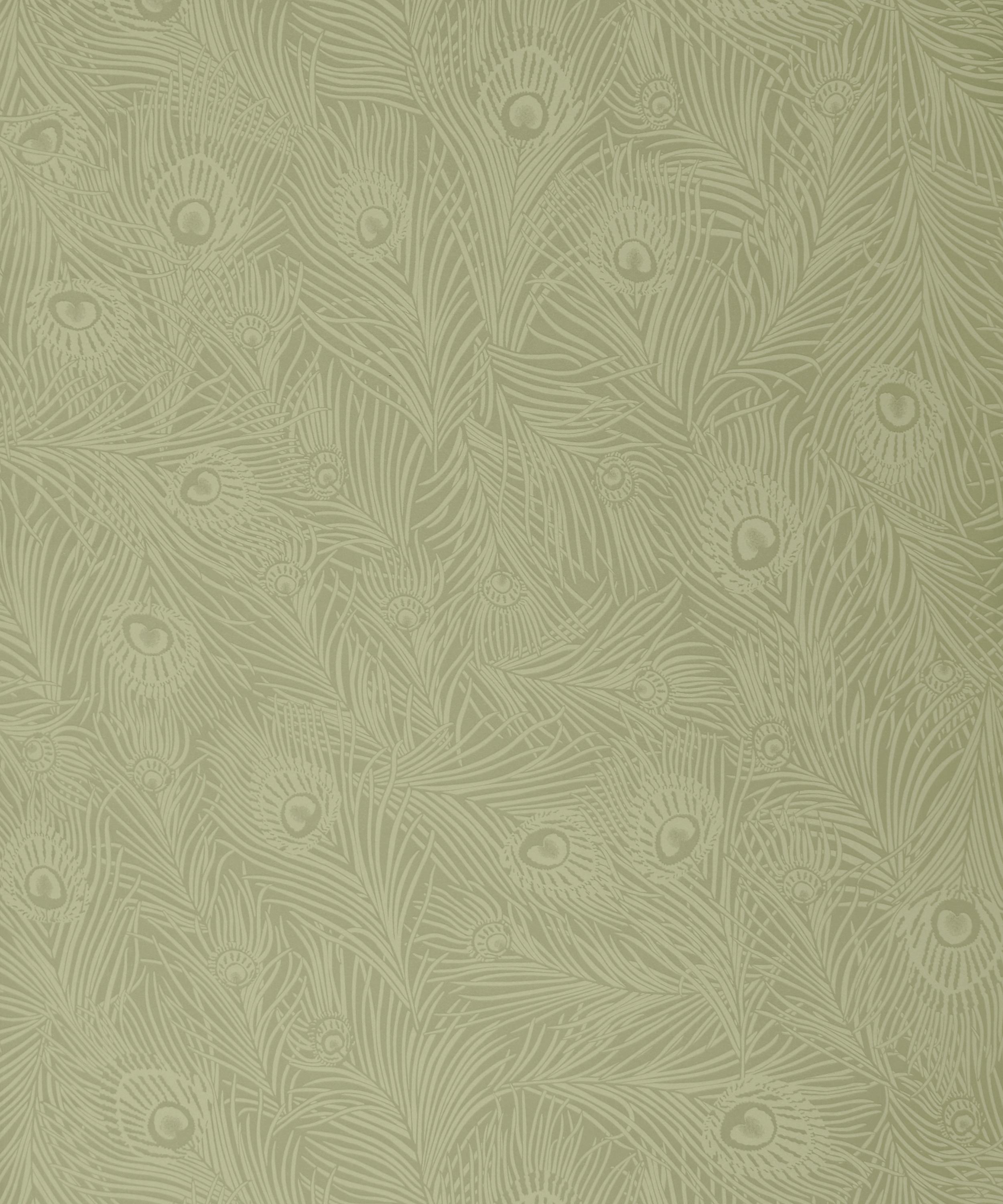Liberty Interiors - Hera Plume Wallpaper in Lichen image number 2