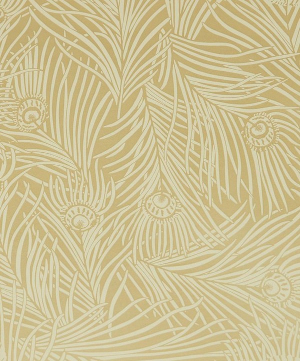 Liberty Interiors - Hera Plume Wallpaper in Pewter Gold image number null