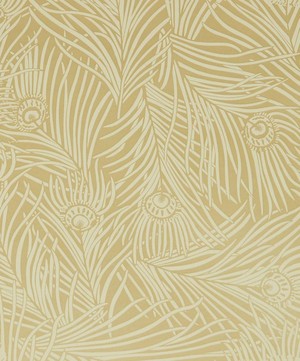 Liberty Interiors - Hera Plume Wallpaper in Pewter Gold image number 0