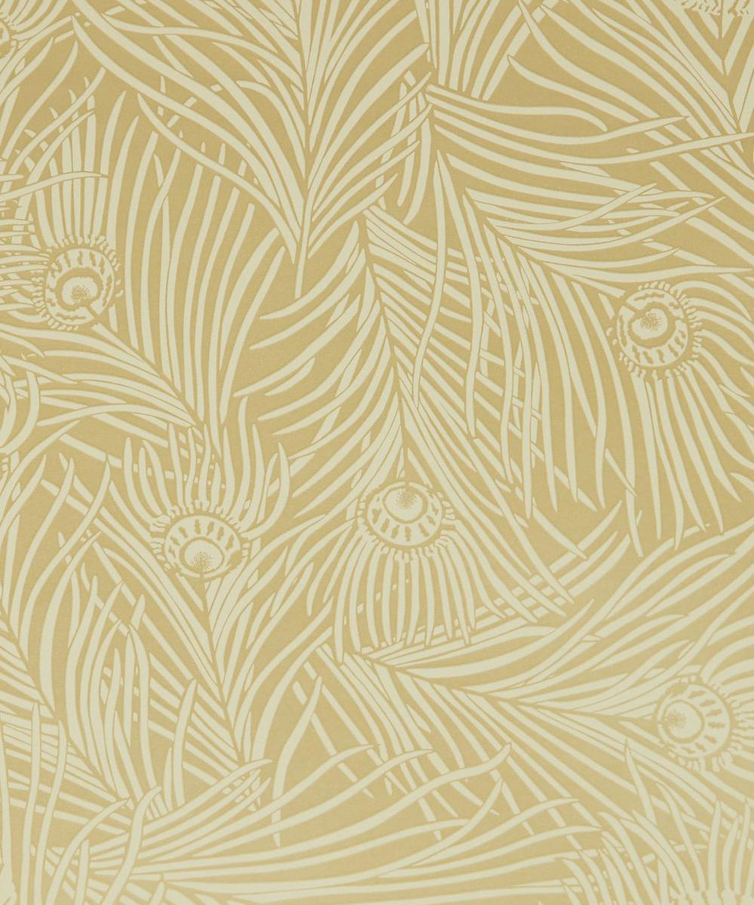 Liberty Interiors - Hera Plume Wallpaper in Pewter Gold image number 0
