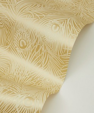 Liberty Interiors - Hera Plume Wallpaper in Pewter Gold image number 1
