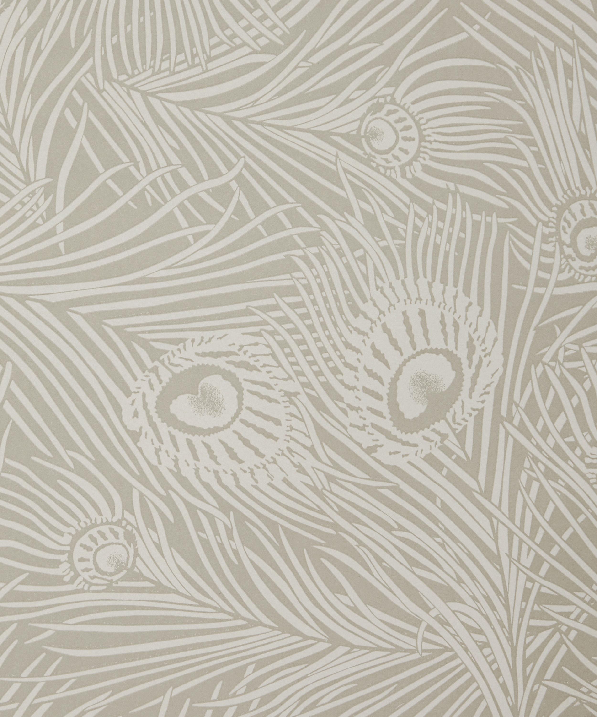Liberty Interiors - Hera Plume Wallpaper in Pewter White